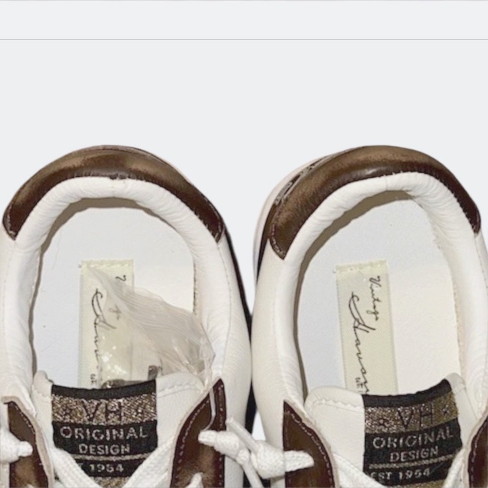 Vintage Havana Women Bronze Distressed Star Low Top Sneakers VH EST 1954 White - Picture 15 of 16